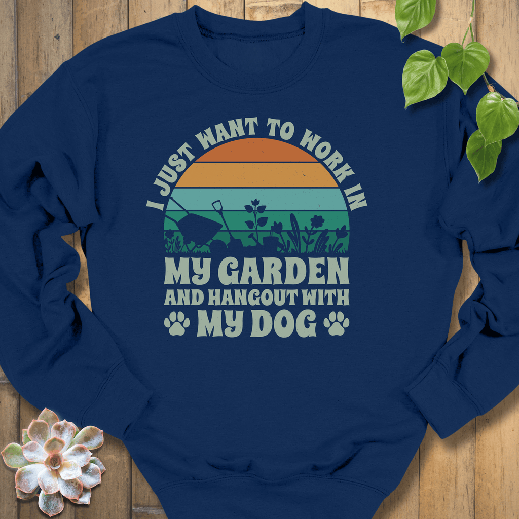 Navy / S Hang out with my Dog Sweatshirt Sweatshirt