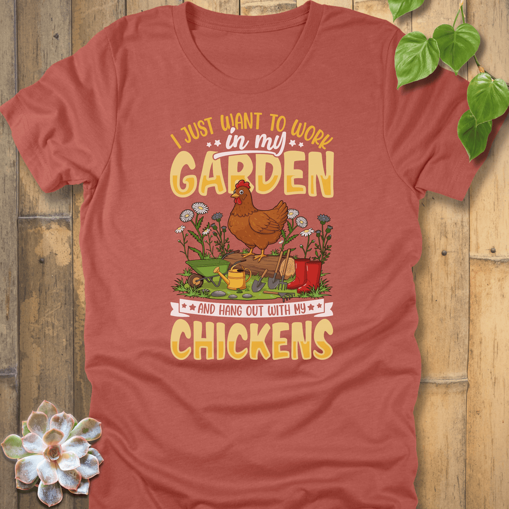 Heather Clay / S Hangout With My Chickens T-Shirt T-Shirt