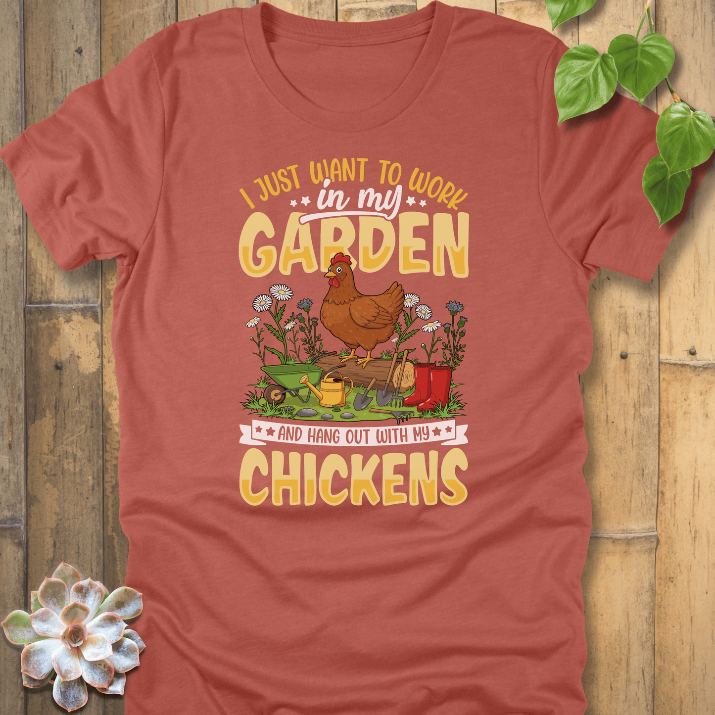Heather Clay / S Hangout With My Chickens T-Shirt T-Shirt