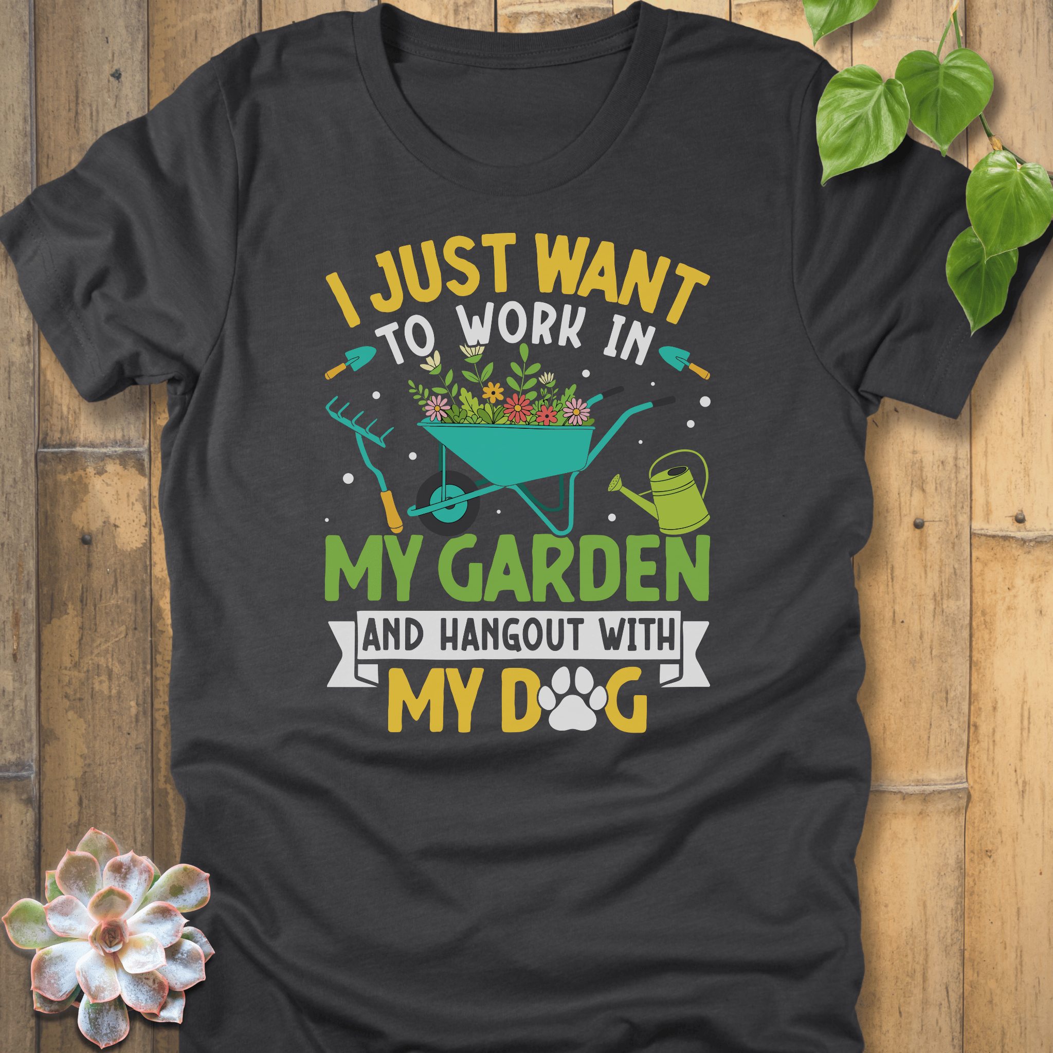 Dark Grey Heather / S Hangout With My Dogs T-Shirt T-Shirt