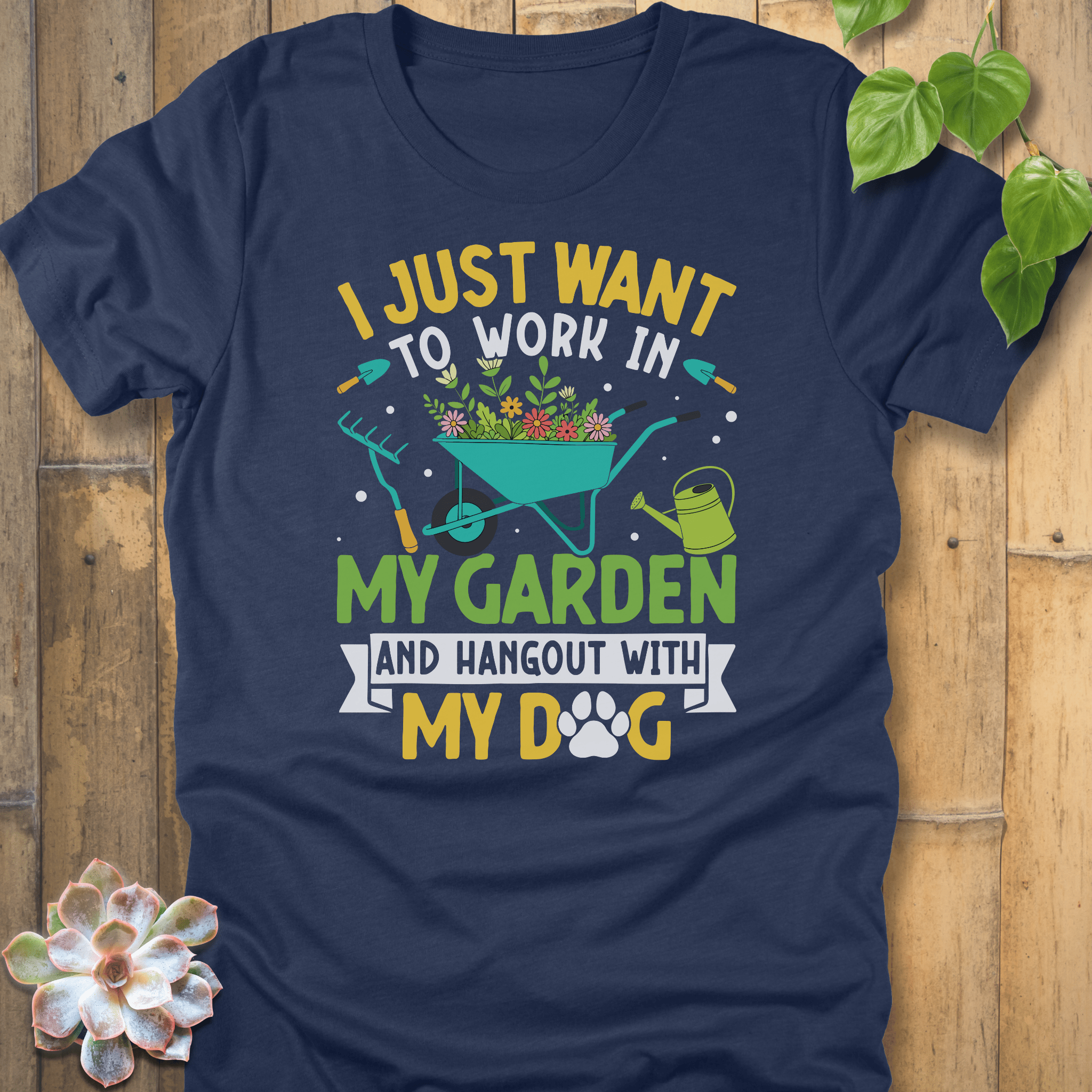 Heather Navy / S Hangout With My Dogs T-Shirt T-Shirt