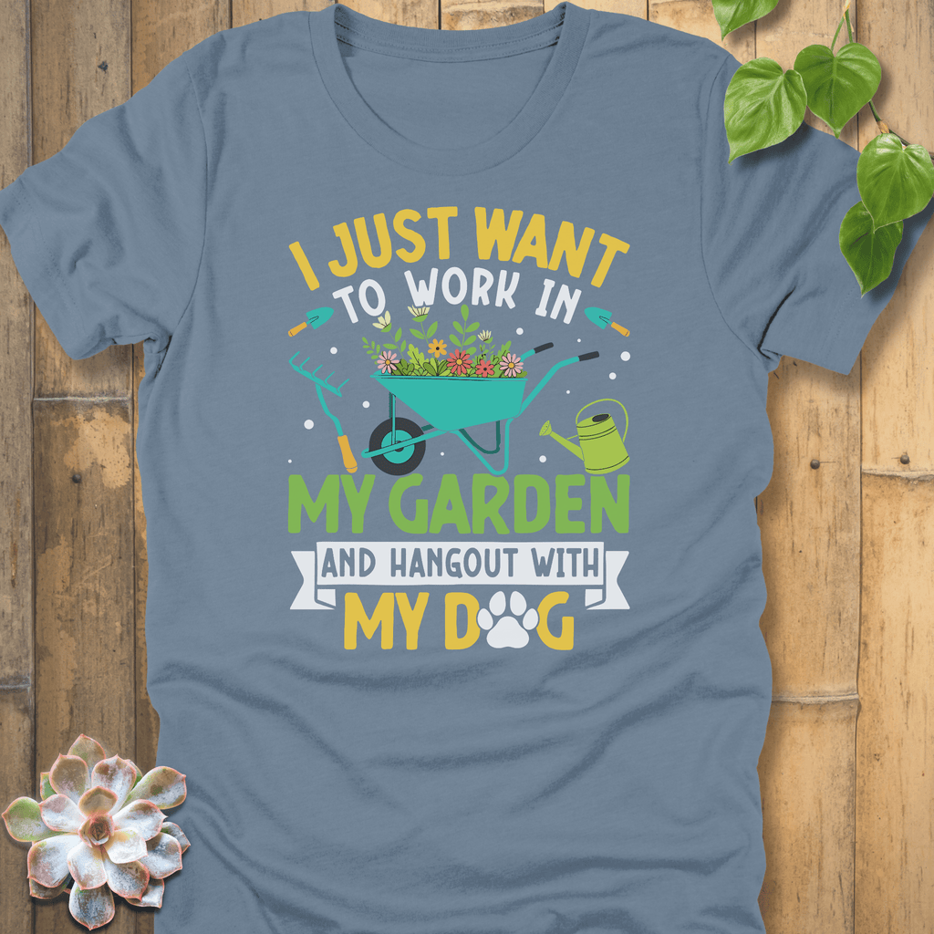 Steel Blue / S Hangout With My Dogs T-Shirt T-Shirt