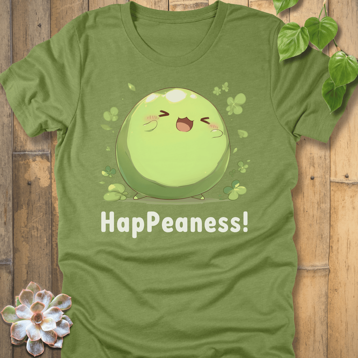 Heather Green / S Happeaness T-shirt T-Shirt