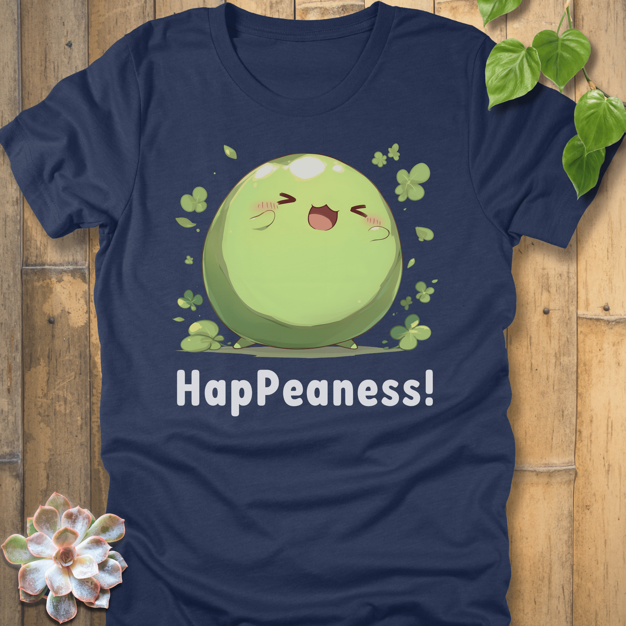 Heather Navy / S Happeaness T-shirt T-Shirt