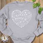 Sport Grey / S Heart Of A Gardener Sweatshirt Sweatshirt