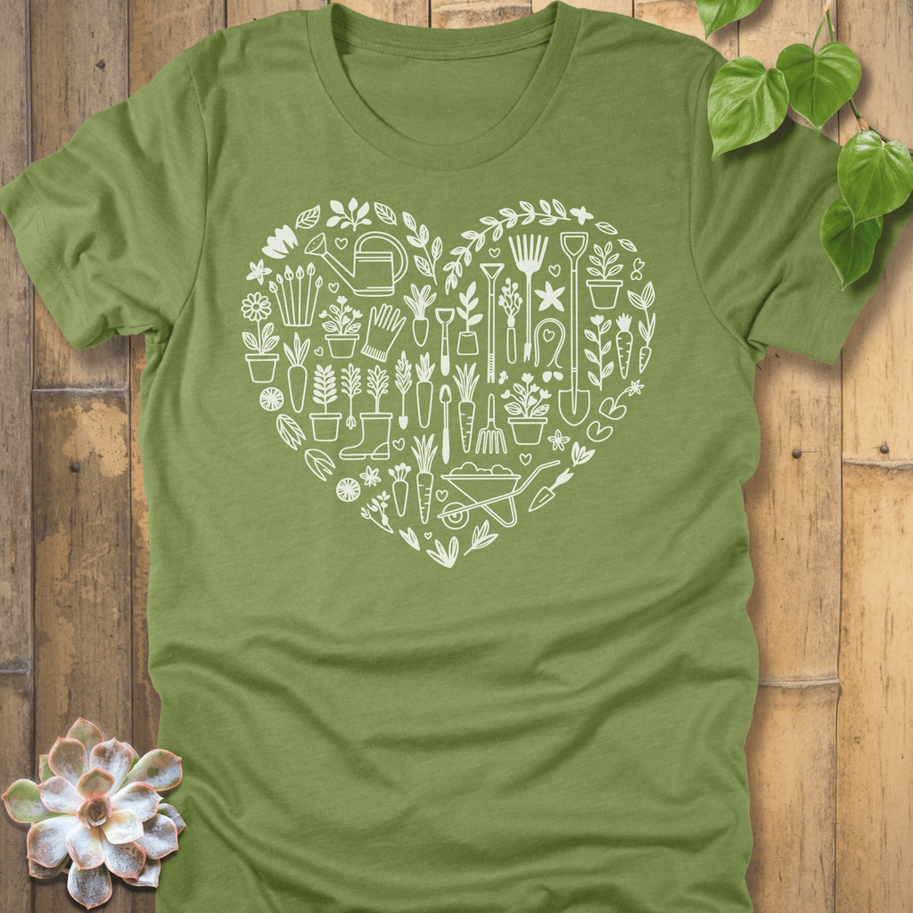 Heather Green / XL Heart Of A Gardener T-Shirt T-Shirt