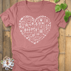 Heather Mauve / S Heart Of A Gardener T-Shirt T-Shirt