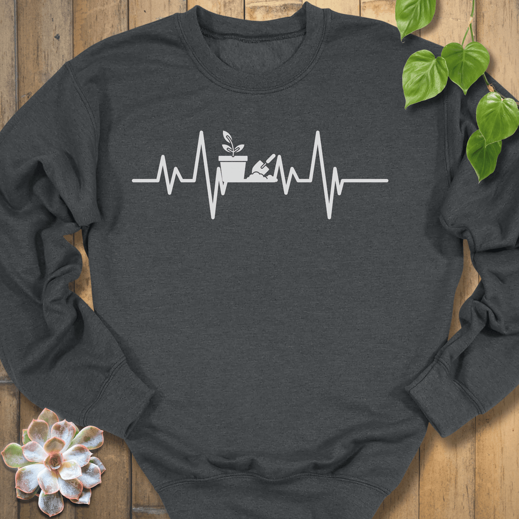 Dark Heather / S Heartbeat Plant Sweatshirt Sweatshirt