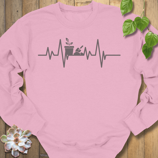 Light Pink / S Heartbeat Plant Sweatshirt Sweatshirt