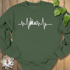 Military Green / S Heartbeat Plant Sweatshirt Sweatshirt