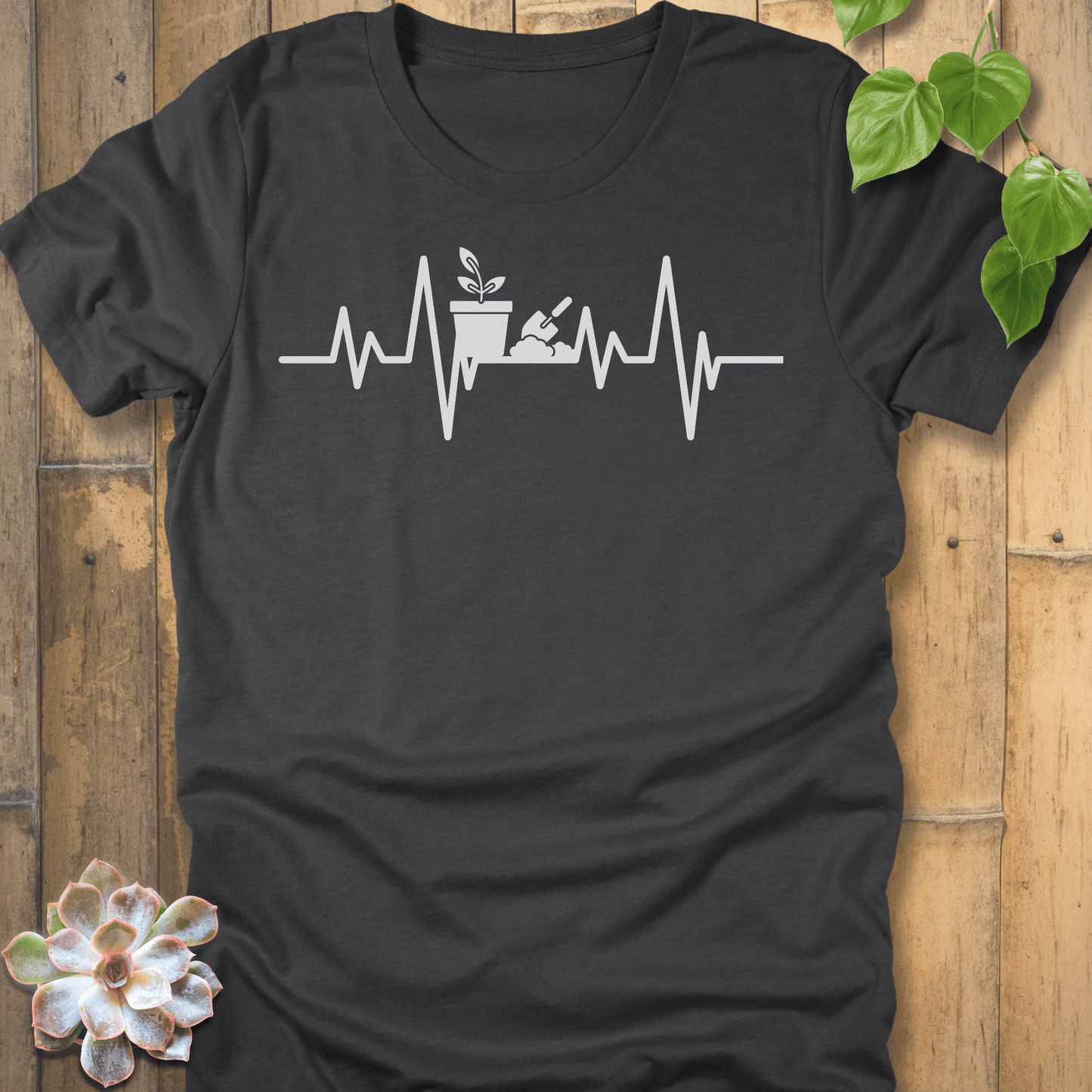 Dark Grey Heather / S Heartbeat Plant T-Shirt T-Shirt