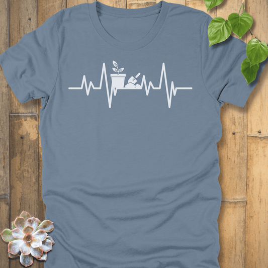 Steel Blue / S Heartbeat Plant T-Shirt T-Shirt
