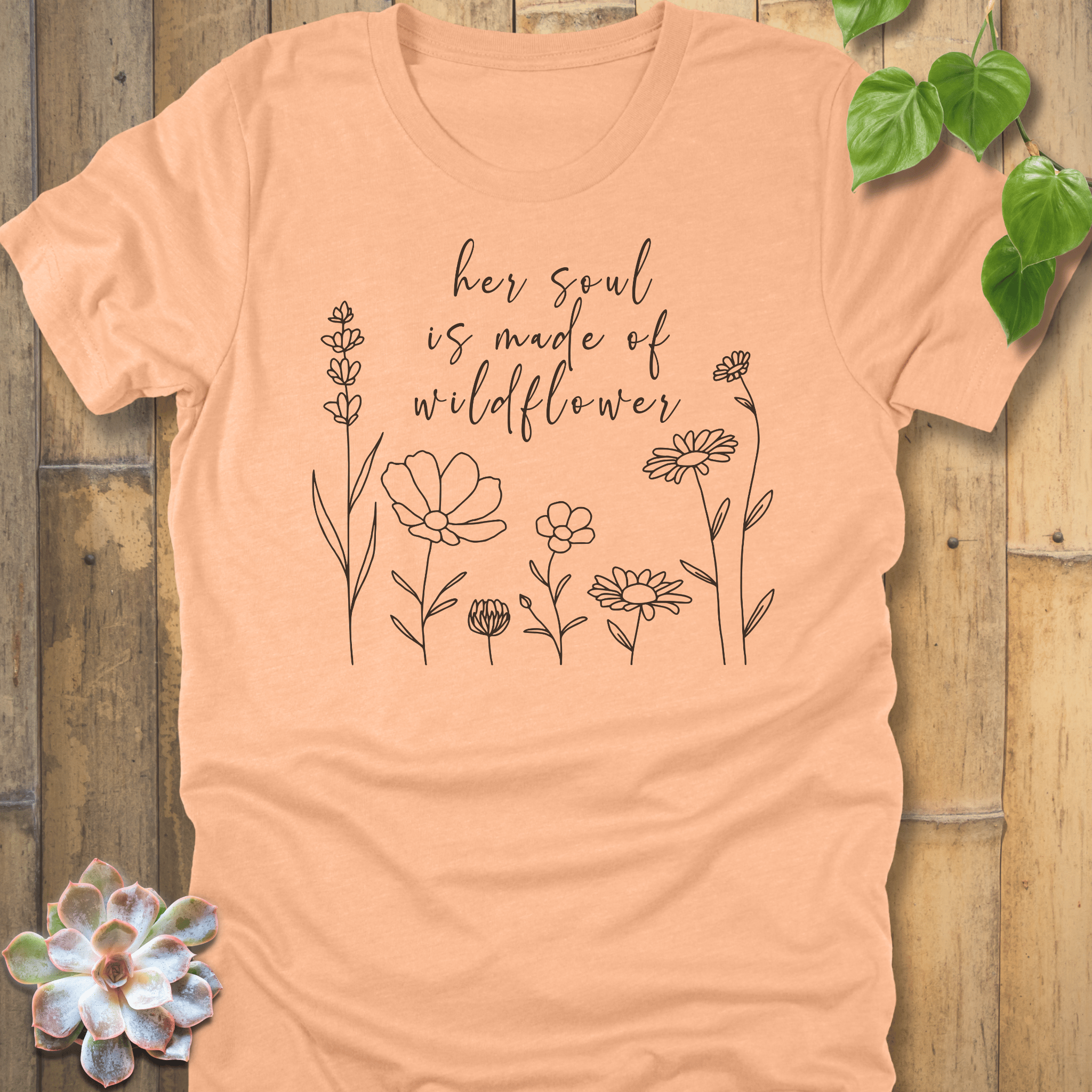 Heather Peach / S Her Soul T-Shirt T-Shirt