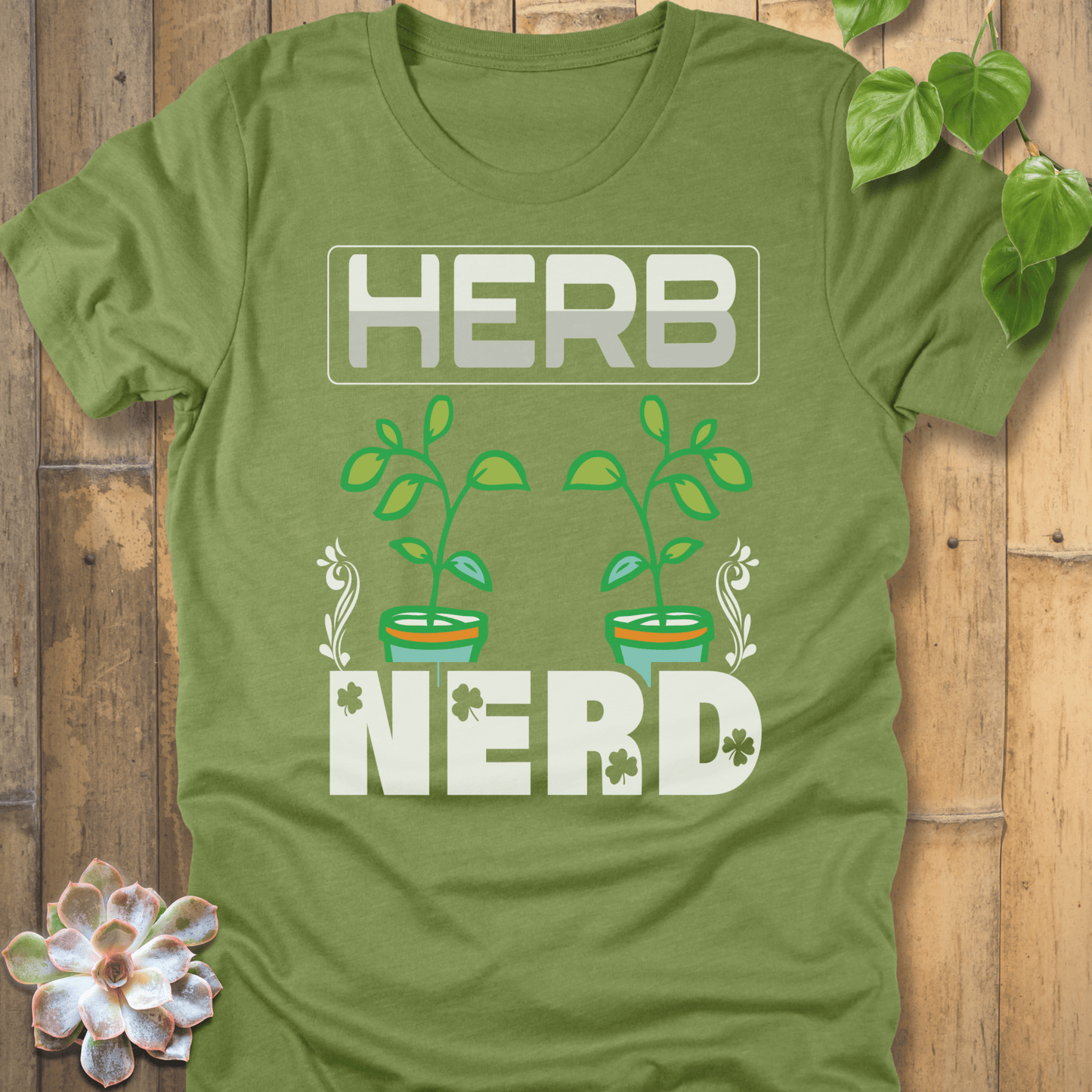 Heather Green / S Herb Nerd T-Shirt T-Shirt