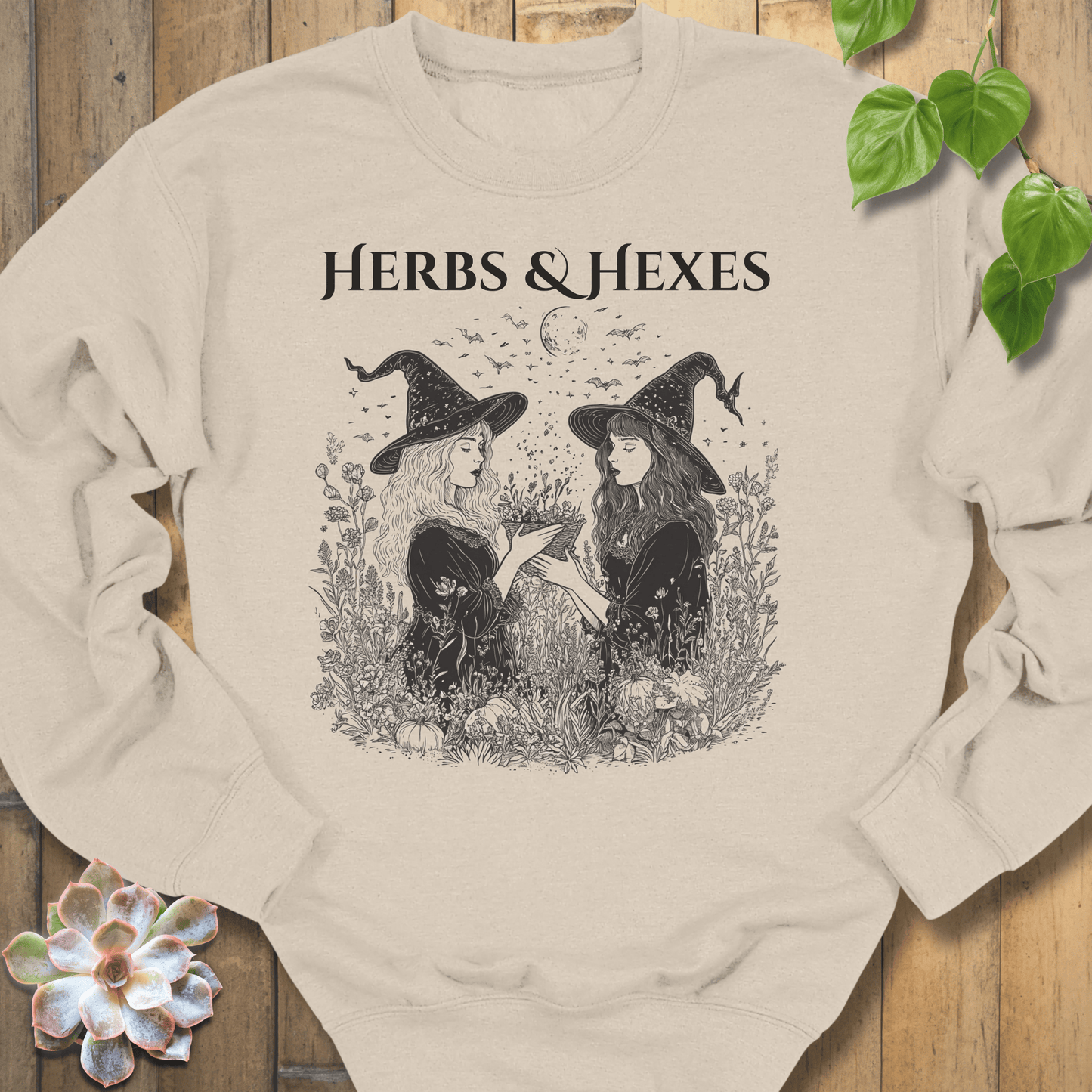 Sand / S Herbs & Hexes Sweatshirt Sweatshirt