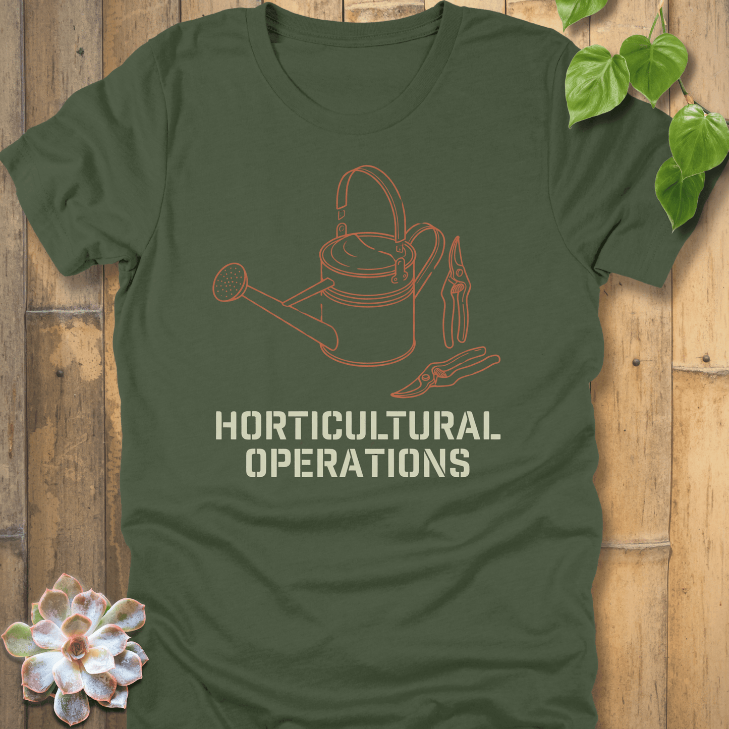 Military Green / S Horticultural Operations T-shirt T-Shirt