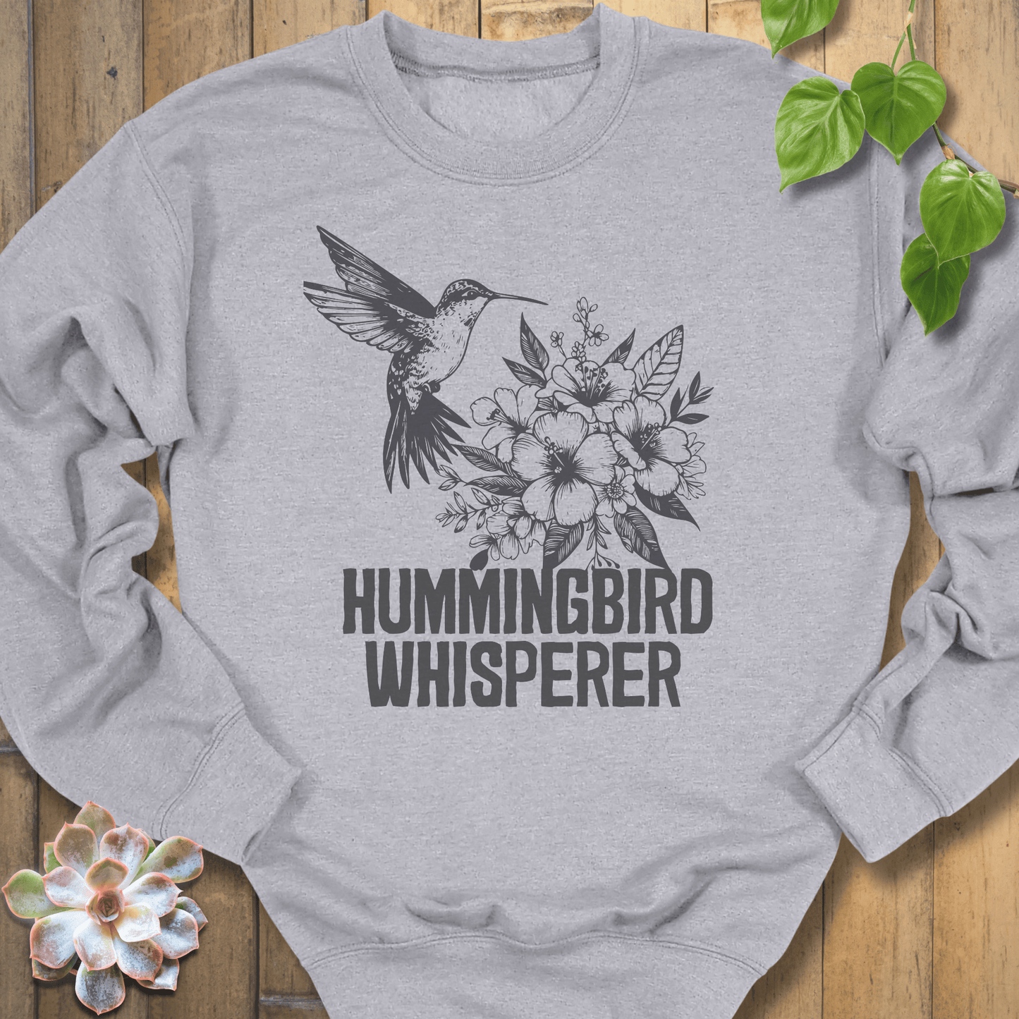 Sport Grey / S Hummingbird Whisperer Sweatshirt Sweatshirt