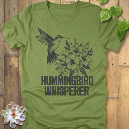 Heather Green / S Hummingbird Whisperer T-Shirt T-Shirt