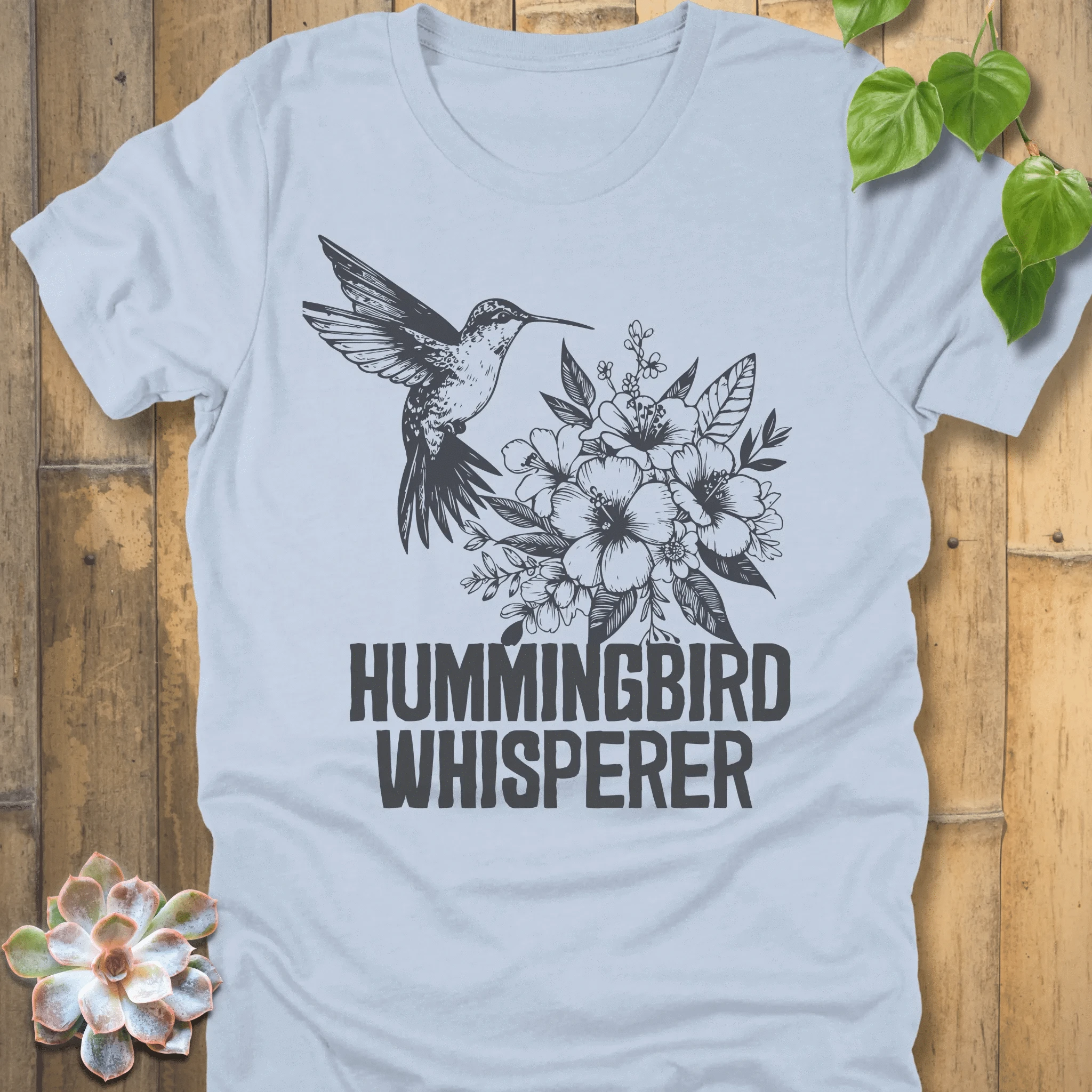 Light Blue / S Hummingbird Whisperer T-Shirt T-Shirt