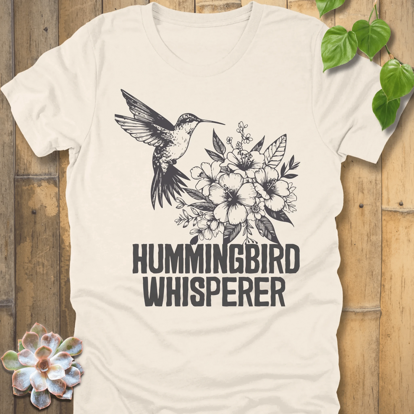 Natural / S Hummingbird Whisperer T-Shirt T-Shirt