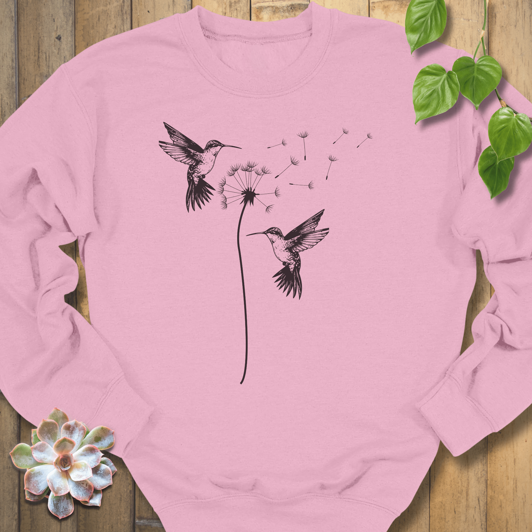 Light Pink / S Hummingbird Wish Sweatshirt Sweatshirt