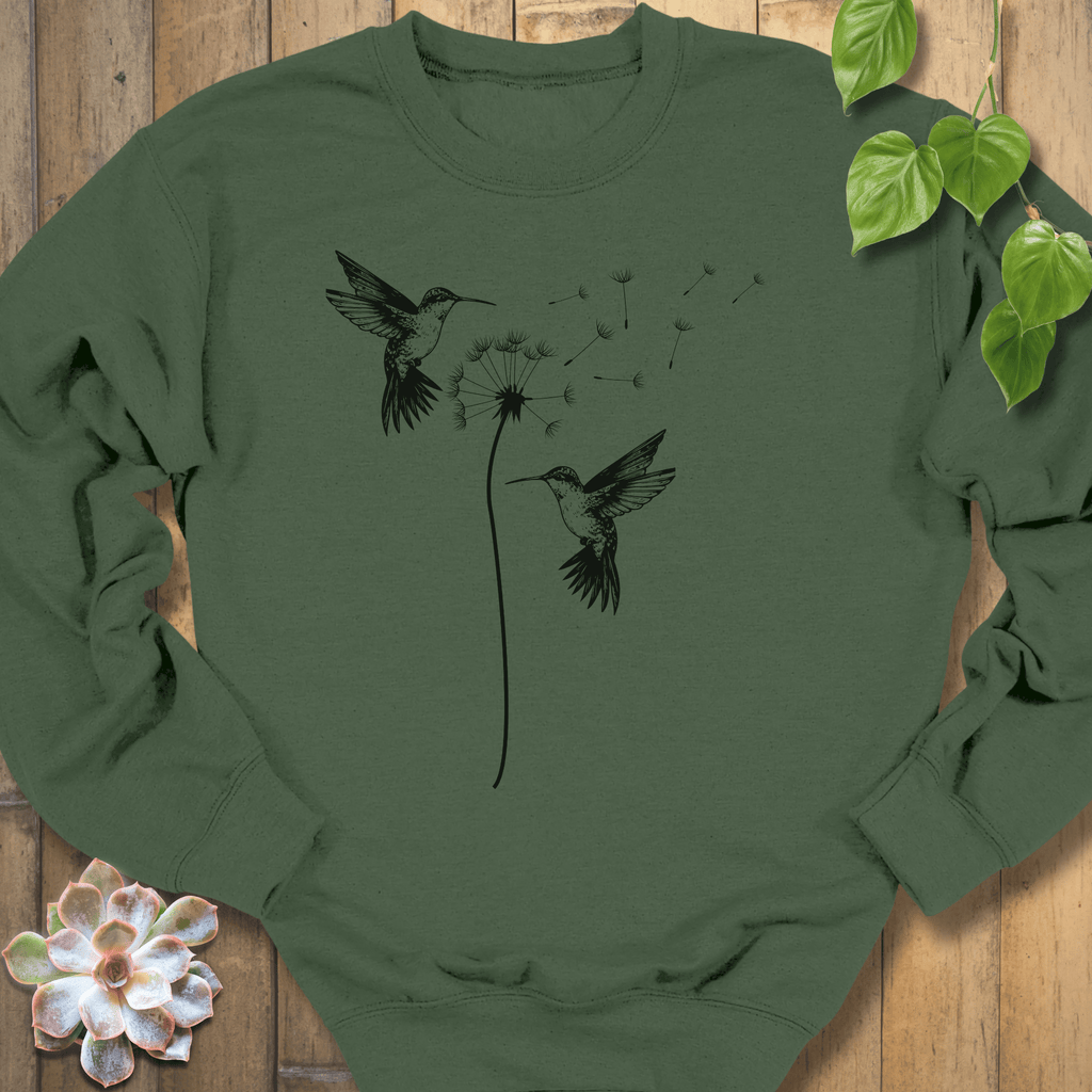 Military Green / S Hummingbird Wish Sweatshirt Sweatshirt
