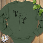 Military Green / S Hummingbird Wish Sweatshirt Sweatshirt