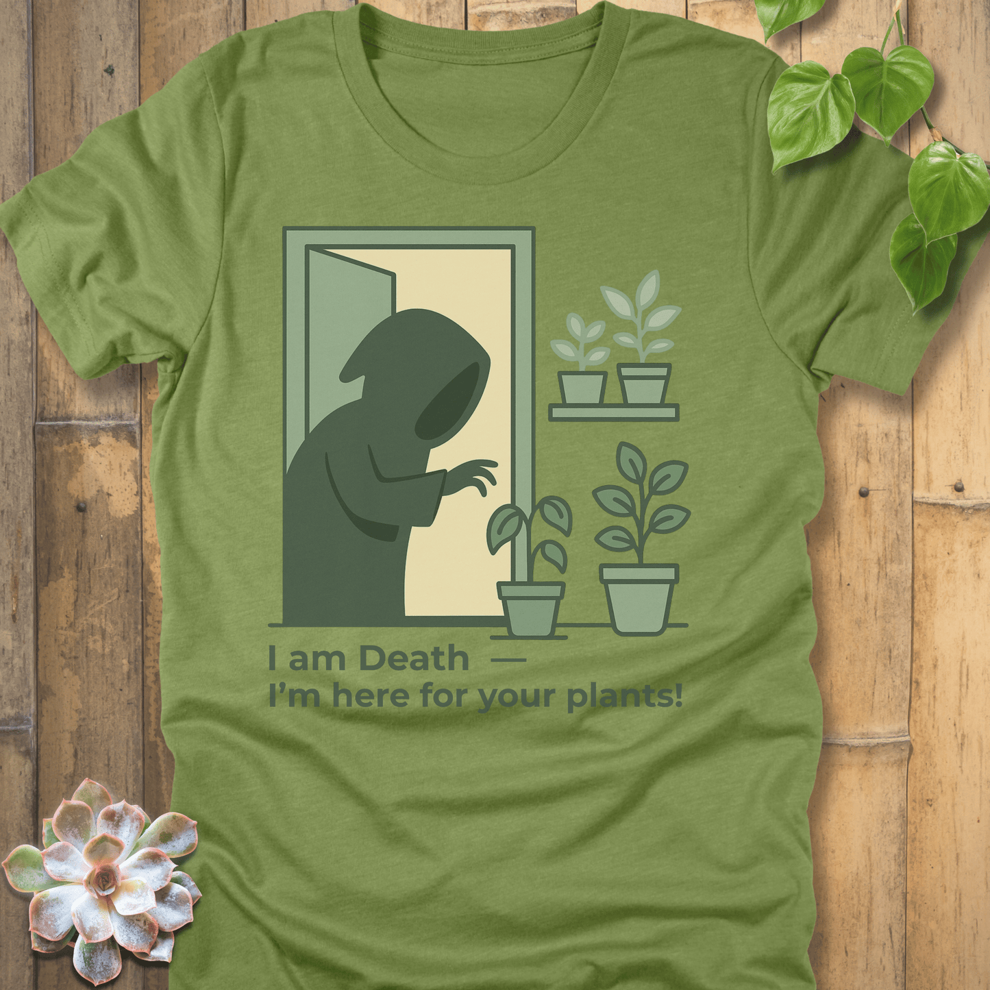 Heather Green / S I Am Death T-Shirt T-Shirt
