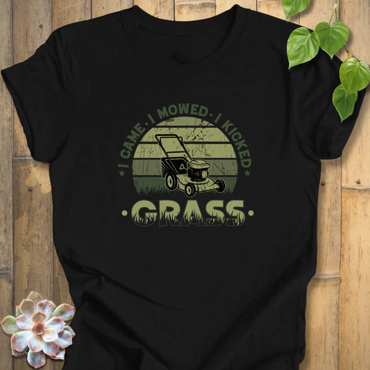 Black / XS I Came, I Mowed, I Kicked Grass T-Shirt T-Shirt