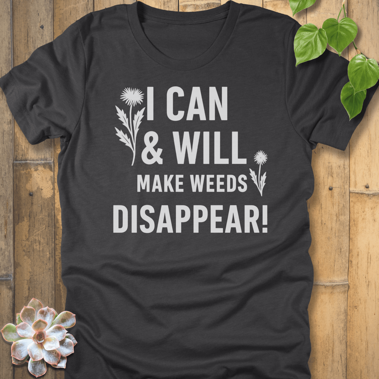 Dark Grey Heather / S I Can & I Will T-Shirt T-Shirt