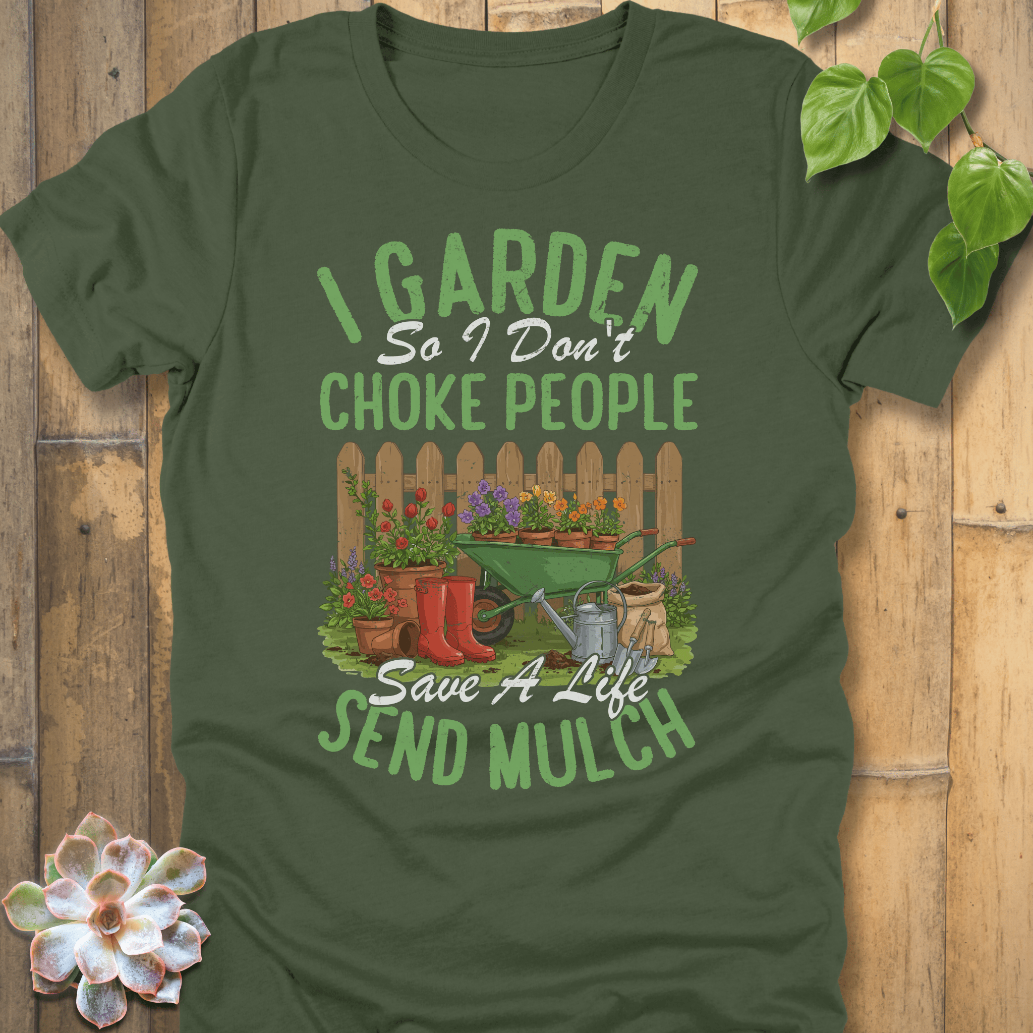 Military Green / S I Don't Choke People T-Shirt T-Shirt