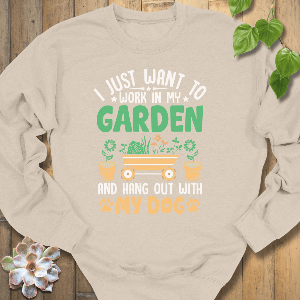 Sand / S I Just Want To Work Sweatshirt Sweatshirt