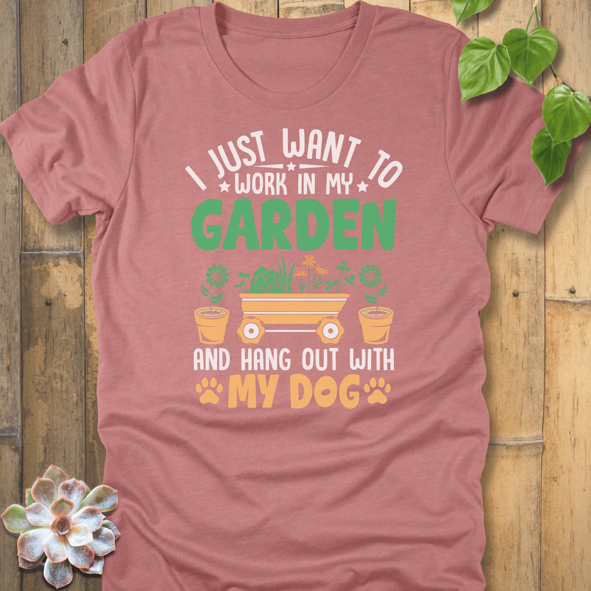 Heather Mauve / S I Just Want To Work T-Shirt T-Shirt