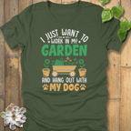 Military Green / S I Just Want To Work T-Shirt T-Shirt