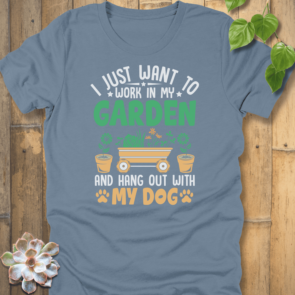 Steel Blue / S I Just Want To Work T-Shirt T-Shirt