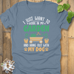 Steel Blue / S I Just Want To Work T-Shirt T-Shirt