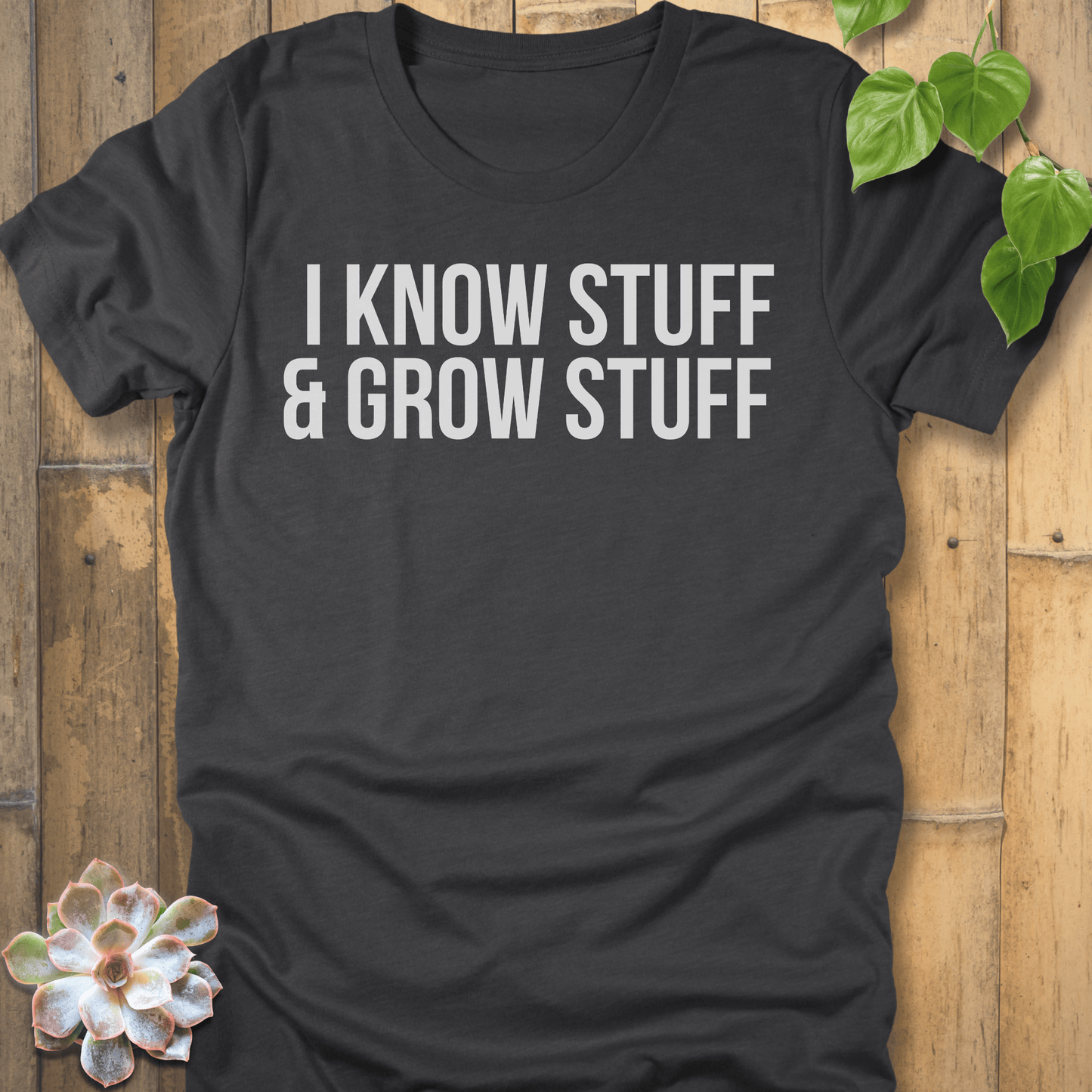 Dark Grey Heather / S I Know Stuff T-shirt T-Shirt