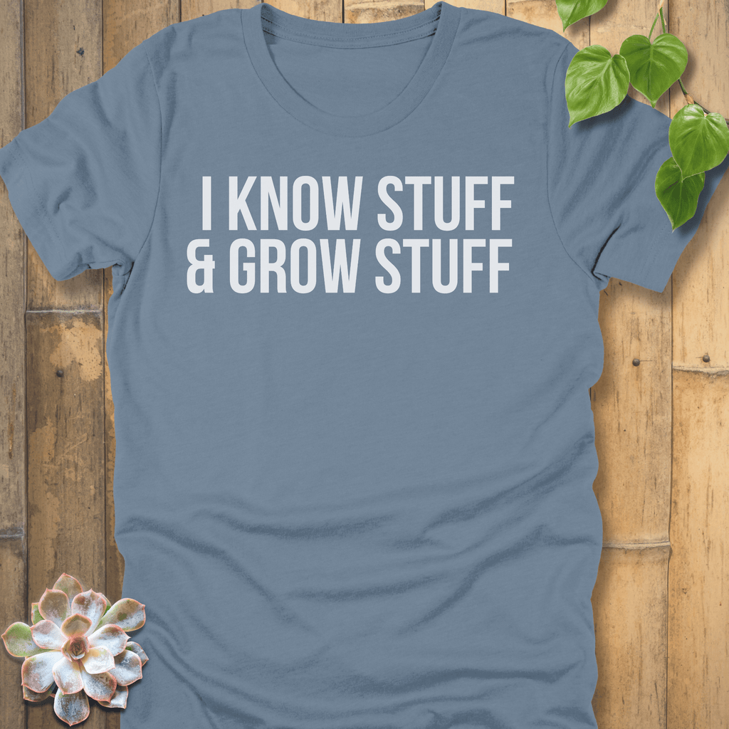 Steel Blue / S I Know Stuff T-shirt T-Shirt