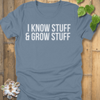 Steel Blue / S I Know Stuff T-shirt T-Shirt
