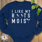 Navy / S I Like My Roots Moist Sweatshirt Sweatshirt
