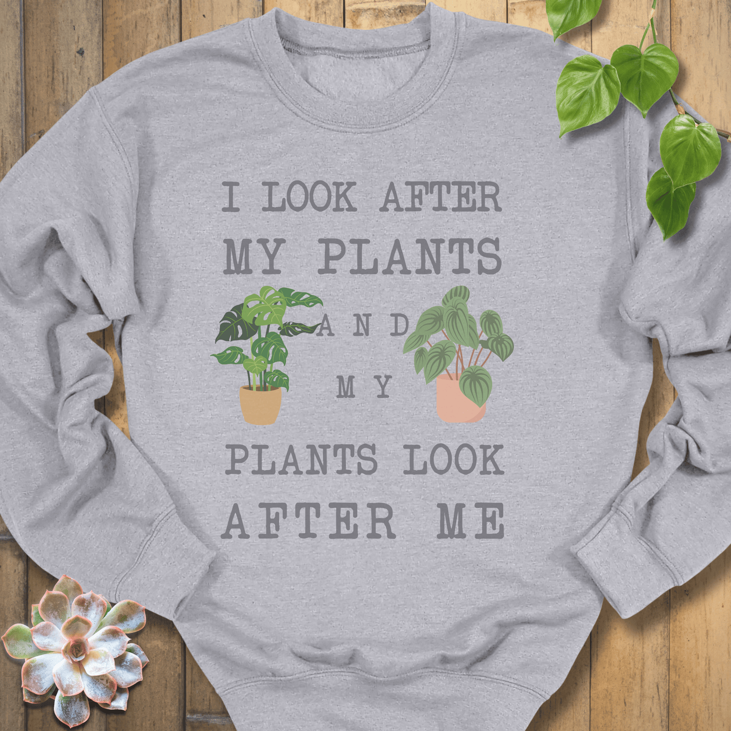 Sport Grey / S I Look After My Plants Sweatshirt Sweatshirt