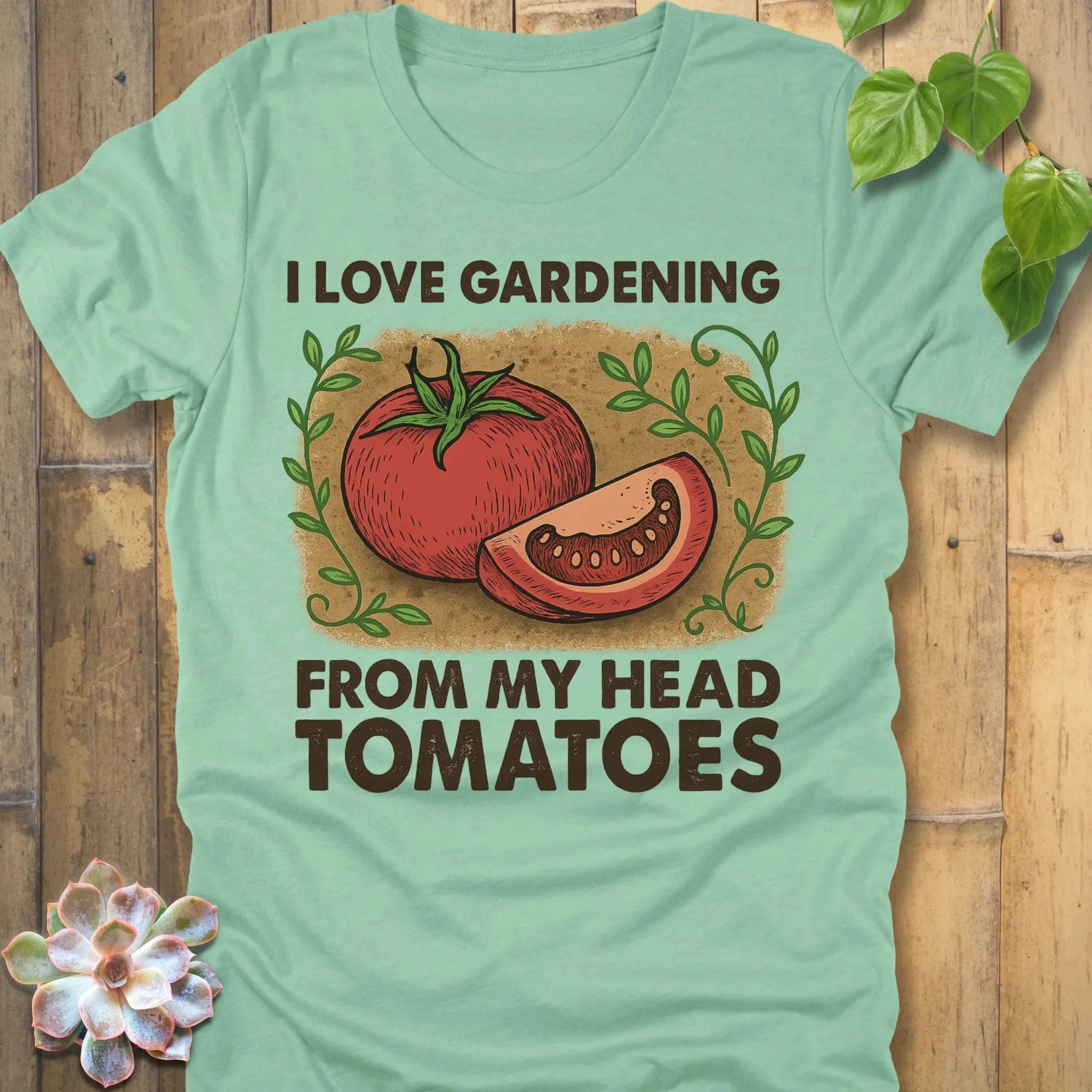 Heather Mint / S I love Gardening T-Shirt T-Shirt