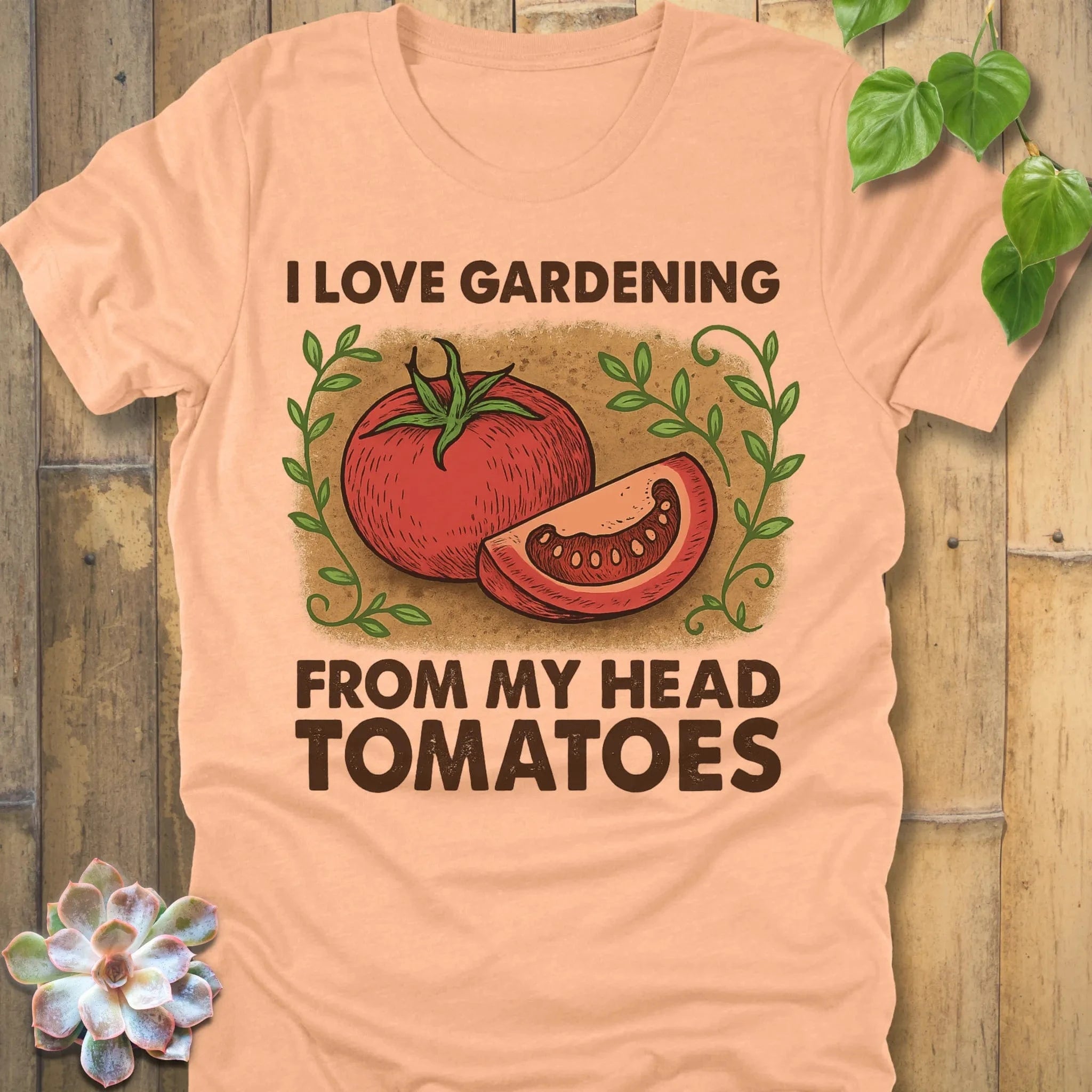 Heather Peach / S I love Gardening T-Shirt T-Shirt