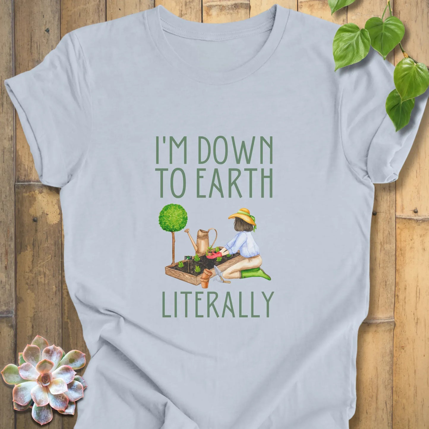 Light Blue / XS I’m Down to Earth Literally - T-Shirt T-Shirt