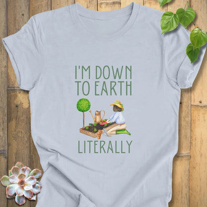 Light Blue / XS I’m Down to Earth Literally - T-Shirt T-Shirt