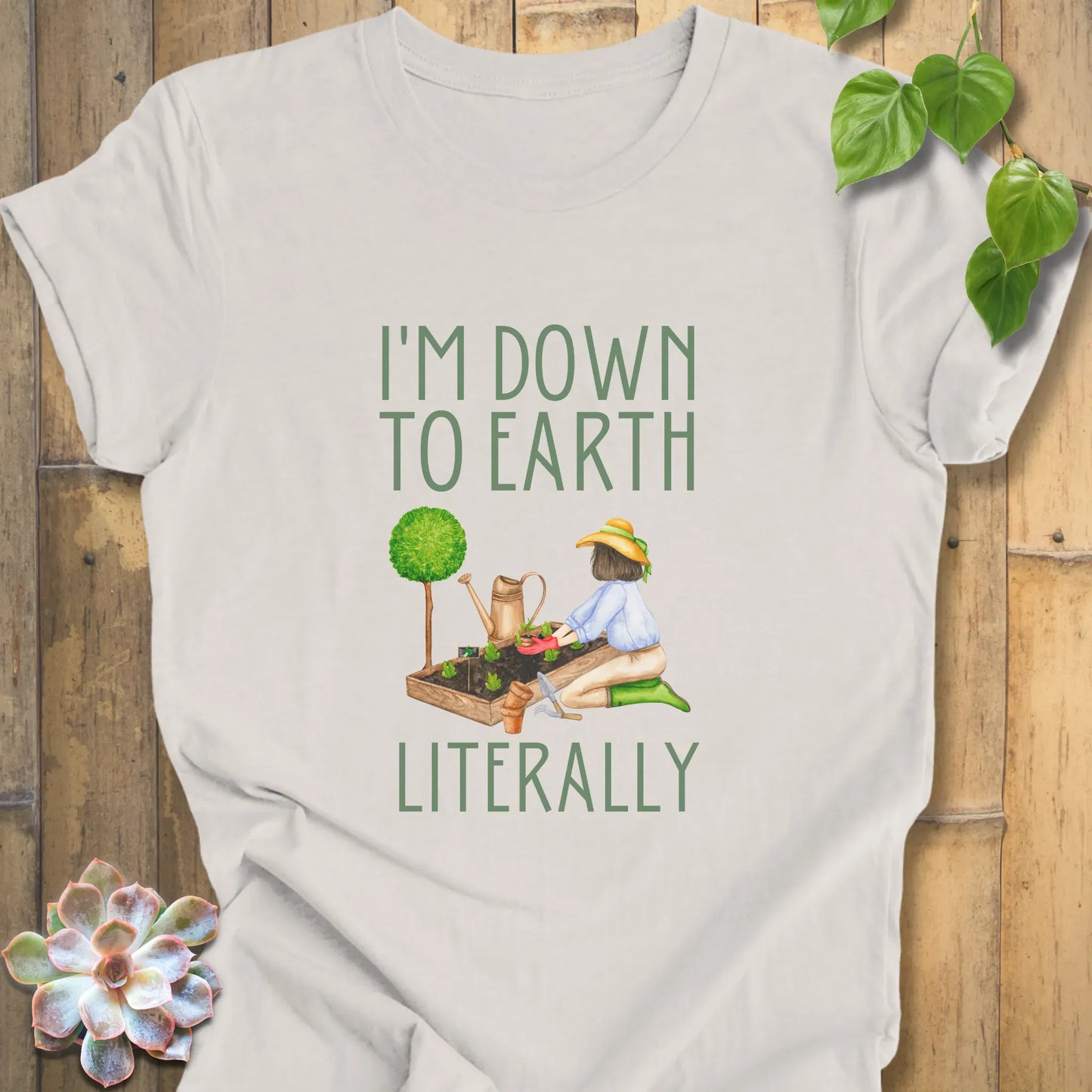 Vintage White / XS I’m Down to Earth Literally - T-Shirt T-Shirt