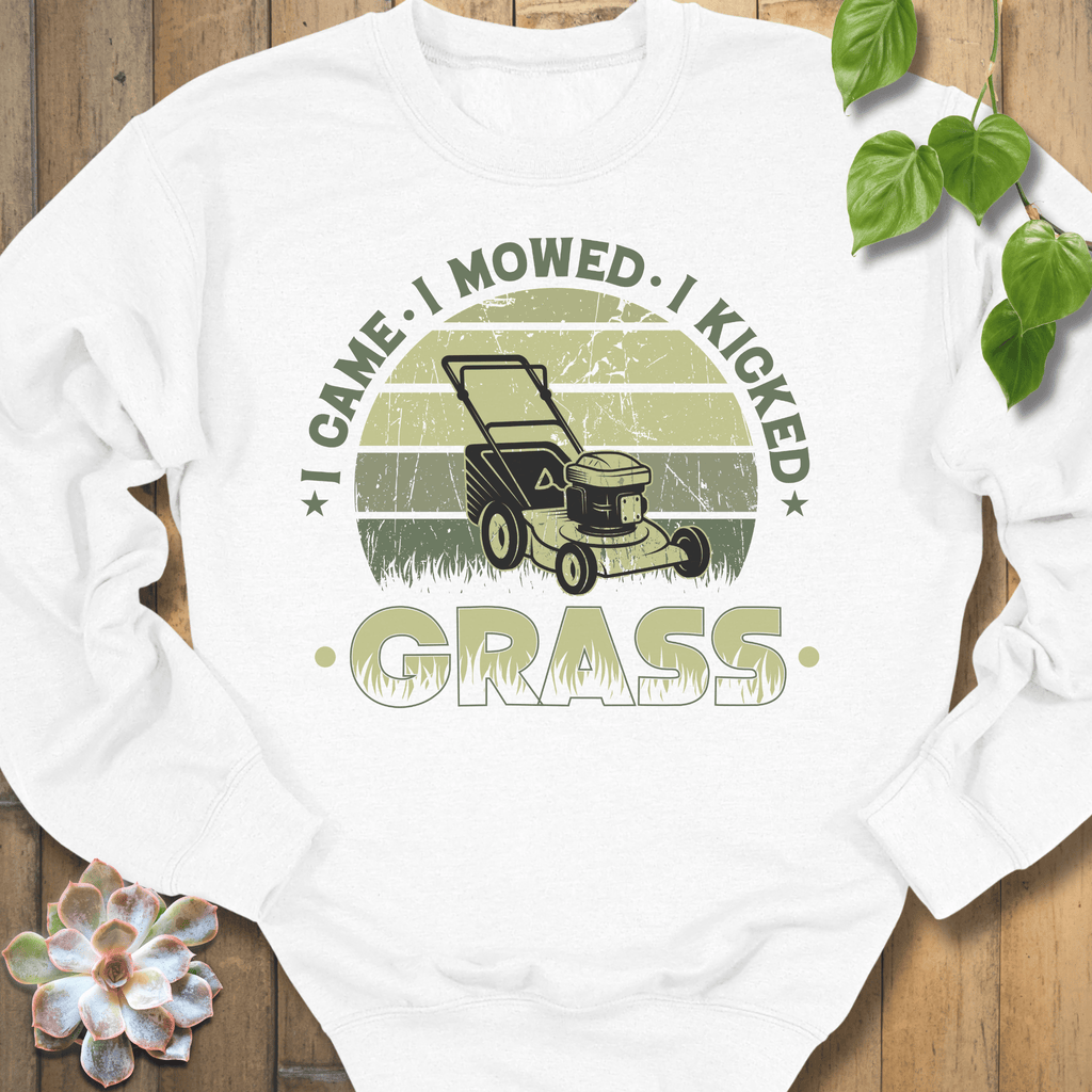 White / S I Mowed Grass Sweatshirt Sweatshirt