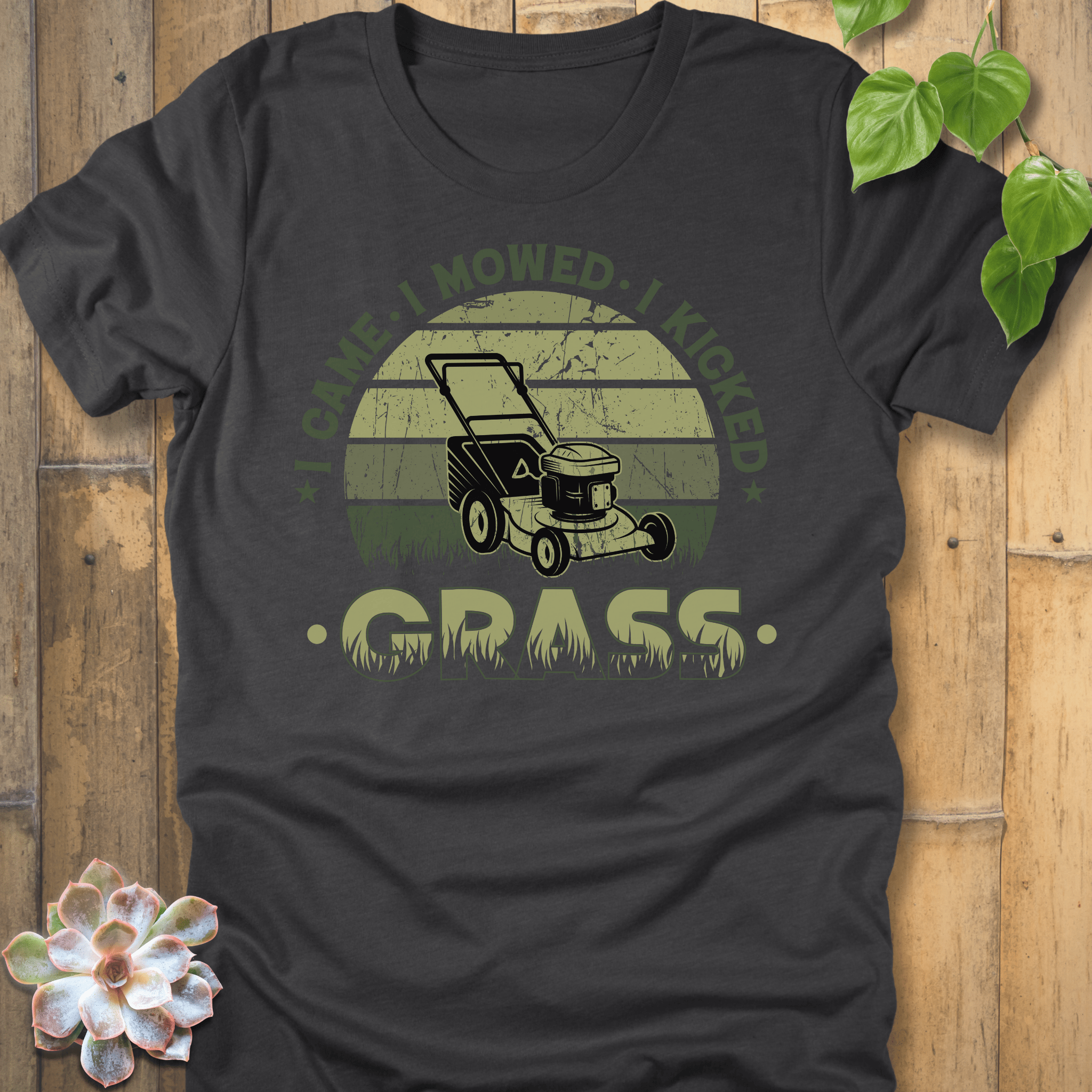 Dark Grey Heather / S I Mowed Grass T-Shirt T-Shirt