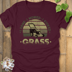 Maroon / S I Mowed Grass T-Shirt T-Shirt