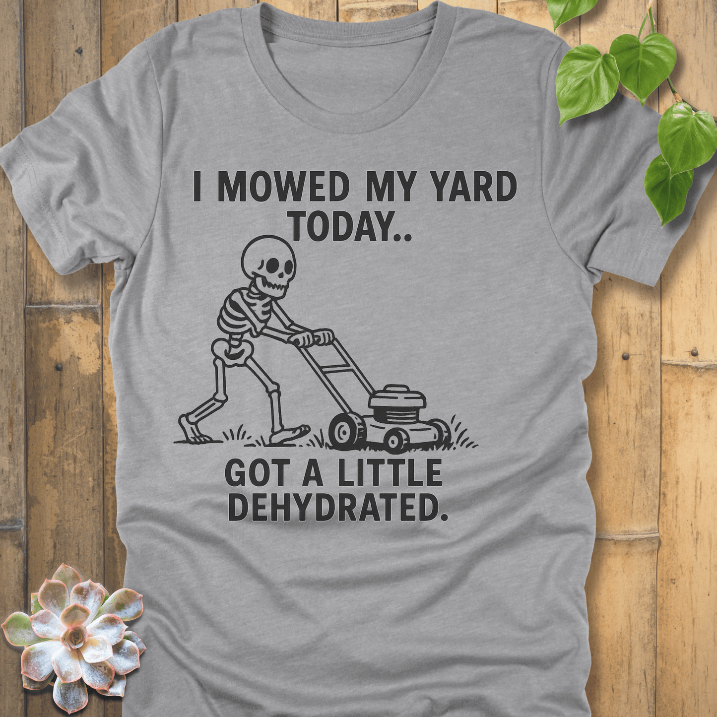 Athletic Heather / S I Mowed My Yard Today T-Shirt T-Shirt